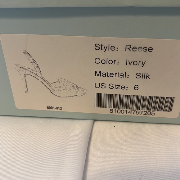 Bella Belle Reese Pointed Toe Wedding Slingback Heels with Bow - Picture 11 of 11